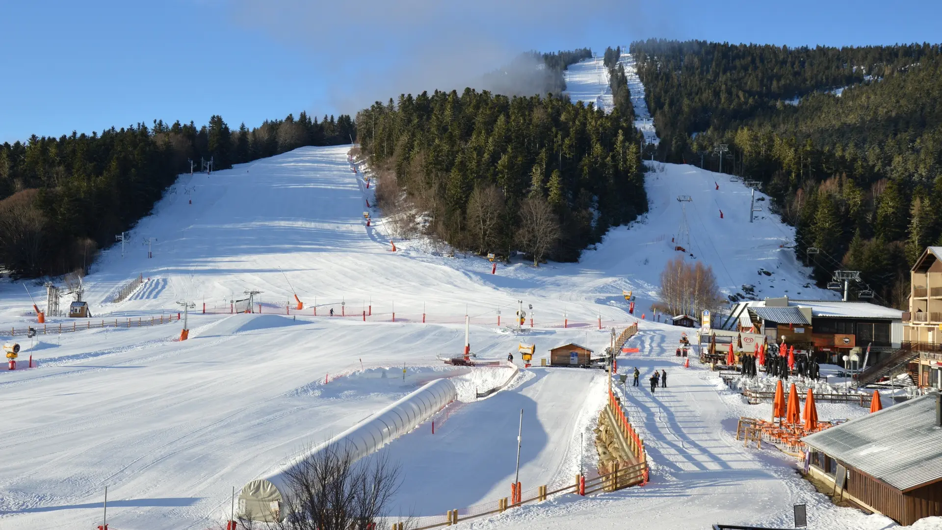 vue sur les pistes