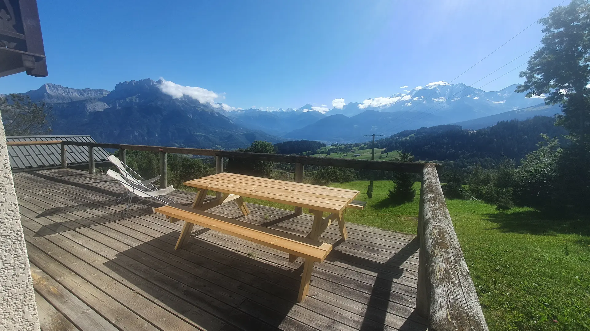 Terrasse avec vue Mont-Blanc