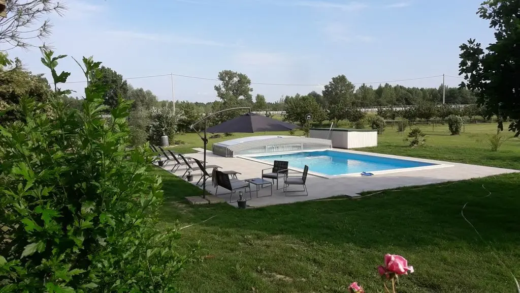 Piscine sécurisé avec abri