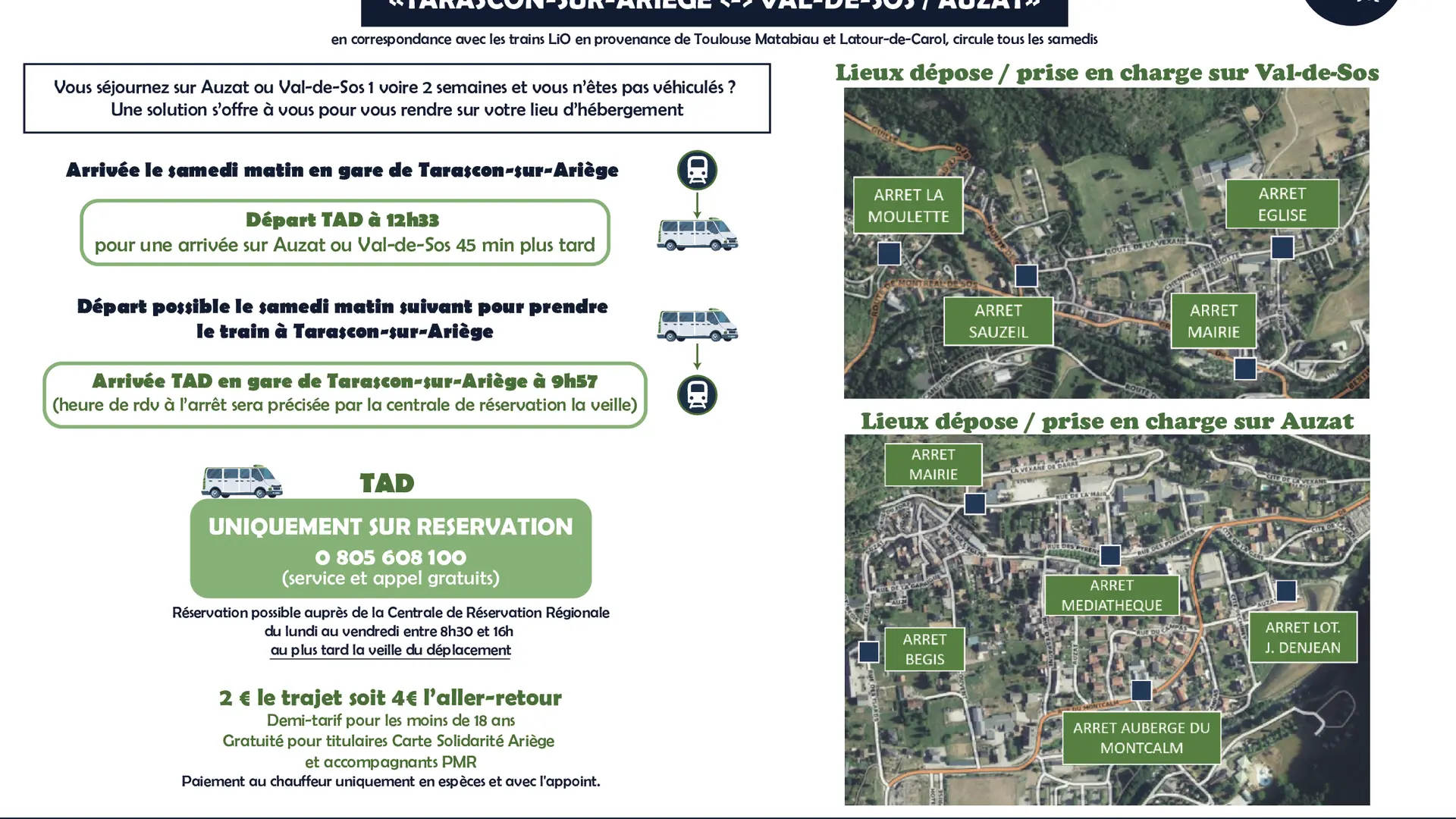 Rejoindre les villages de la vallée depuis la gare de Tarascon-sur-Ariège