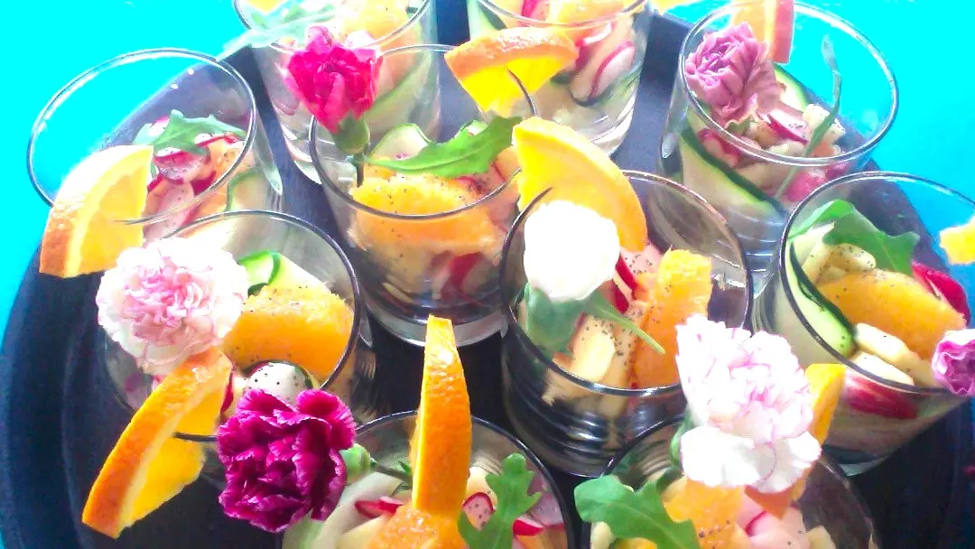 Verrine fleurs/fruits