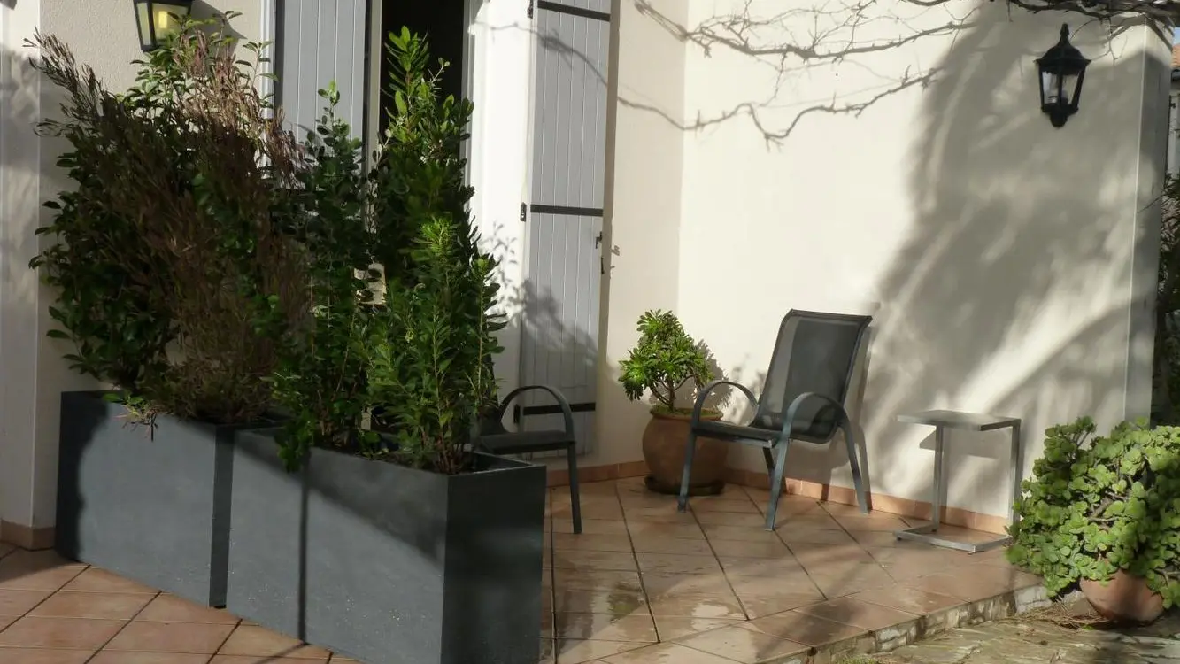 Terrasse privative de la chambre d'hôtes