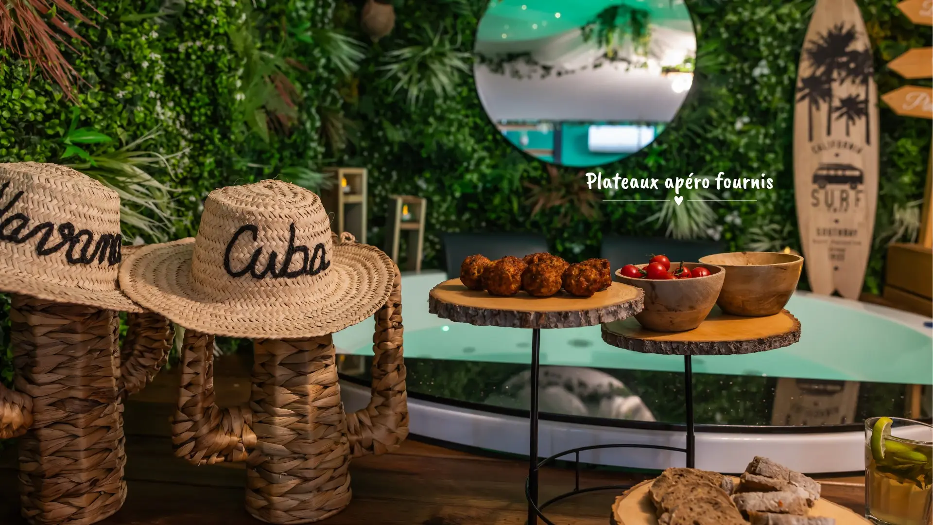 PLateaux apéro fournis