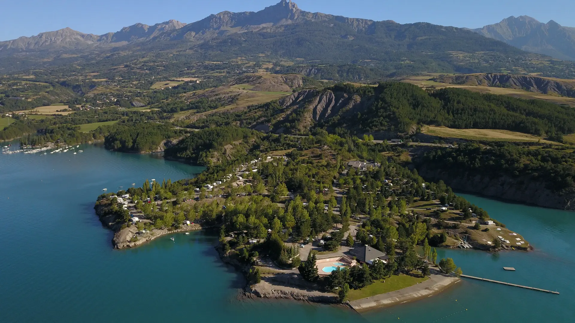 Camping La Presqu'ile vue aérienne