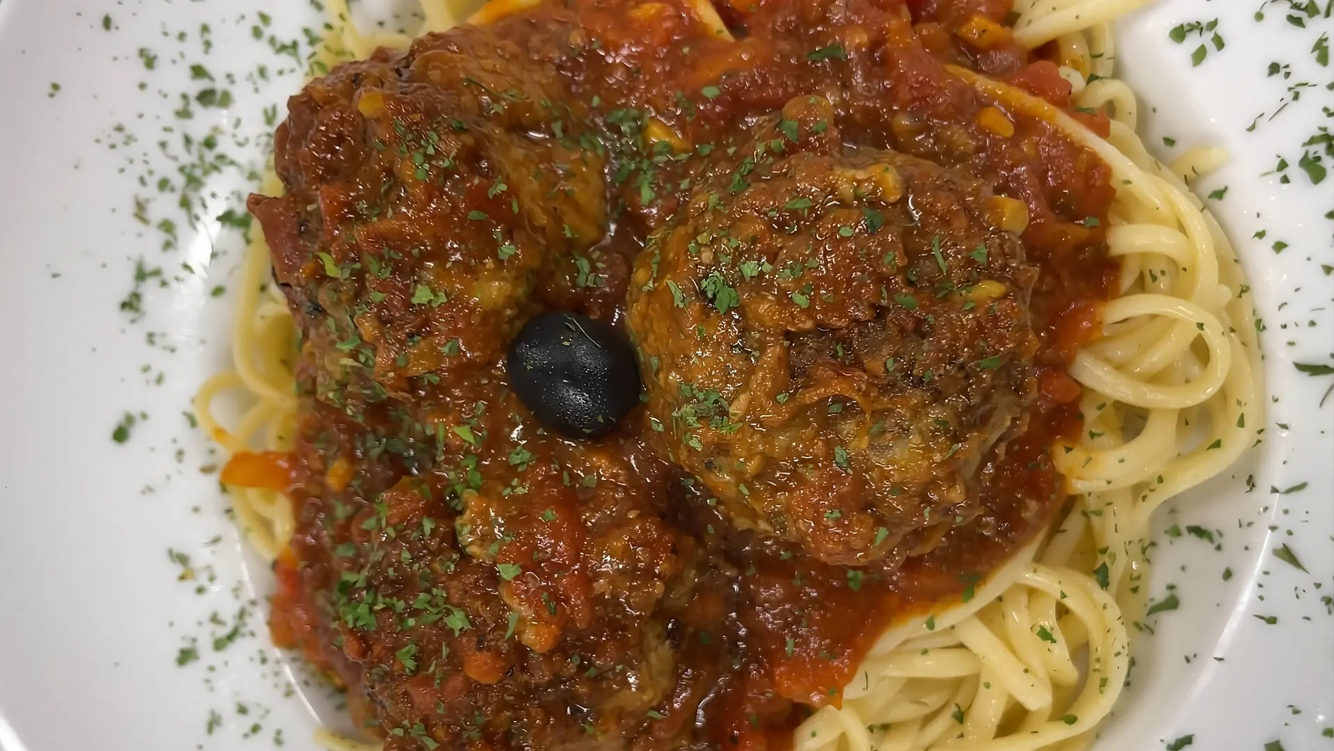 Boulettes de viande et spaghetti