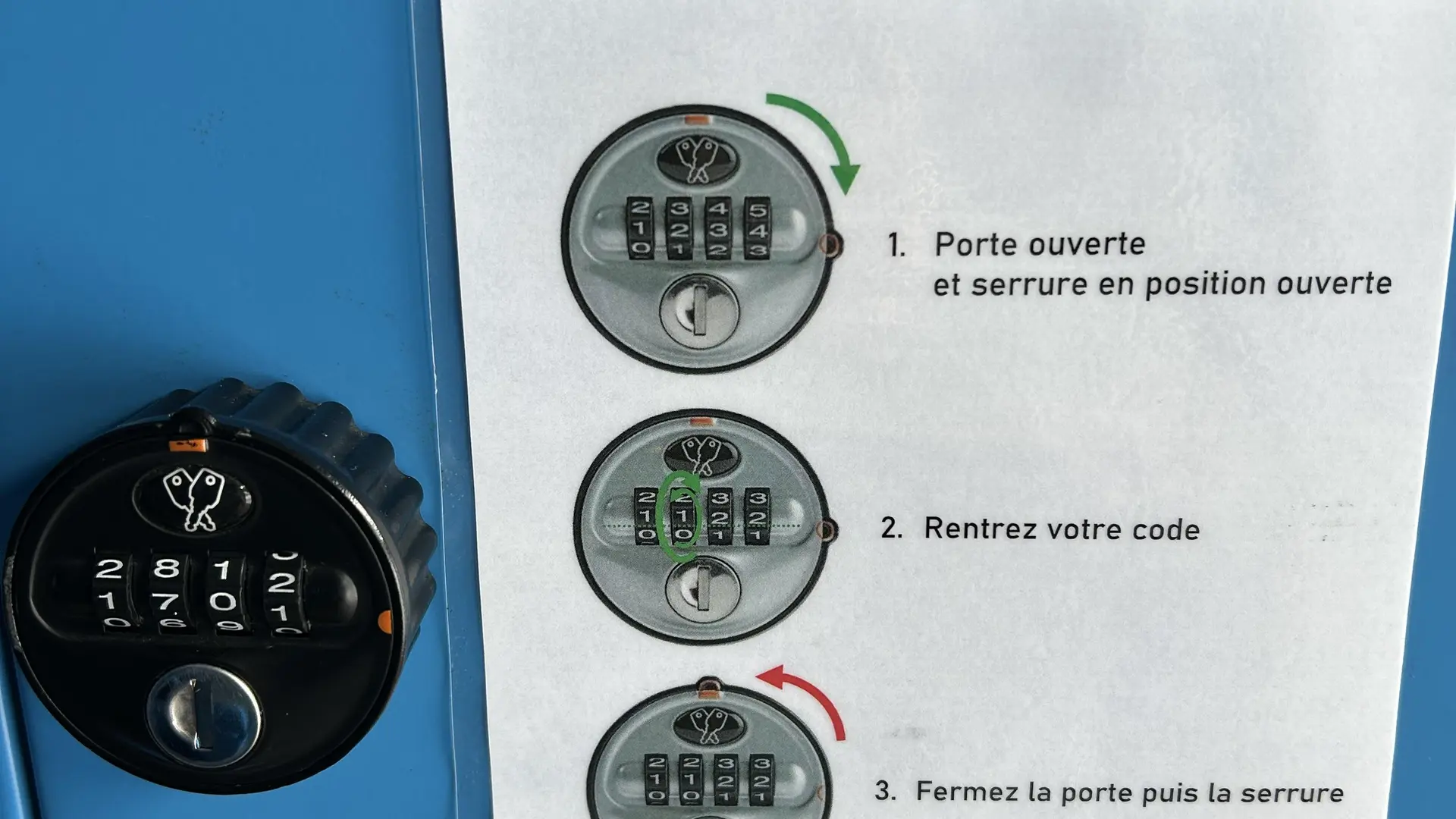 Mode d'emploi des casiers