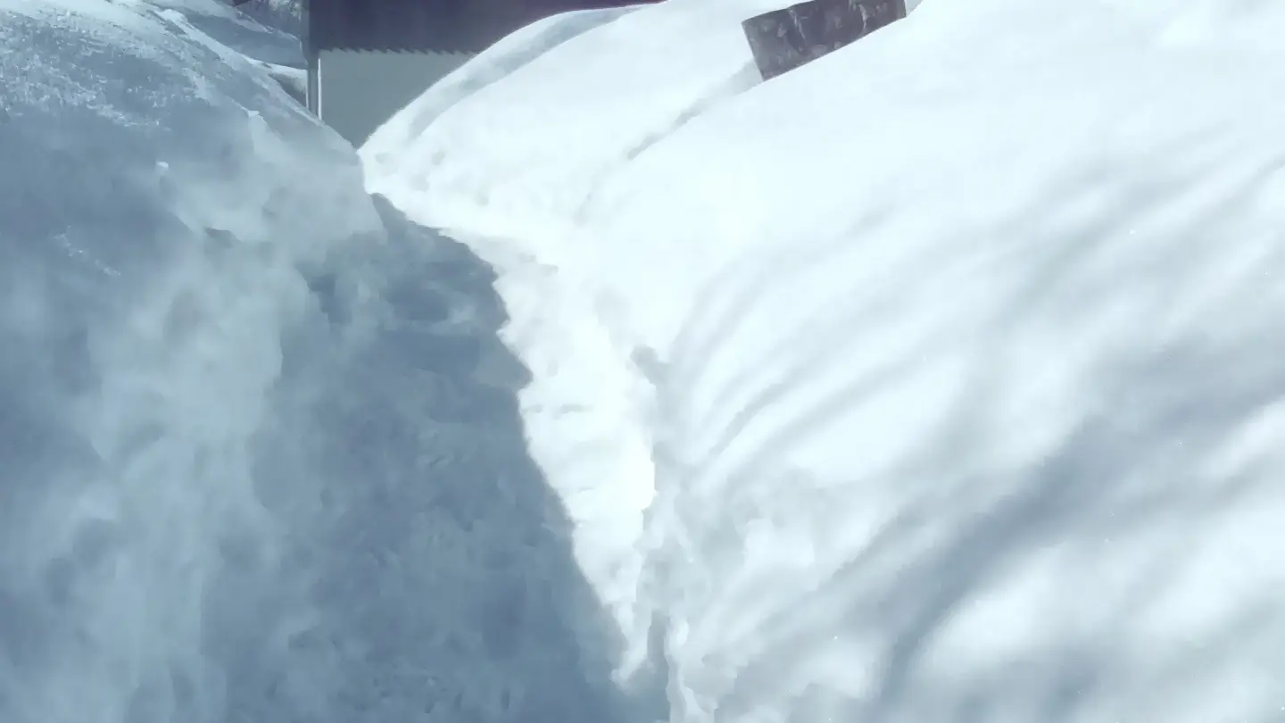 Accès au chalet en hiver