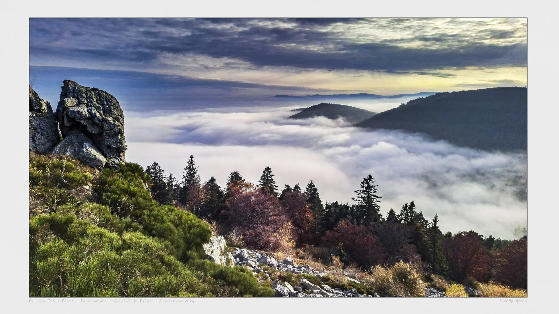 Belle journée d'automne et mer de nuage sur les vallées…