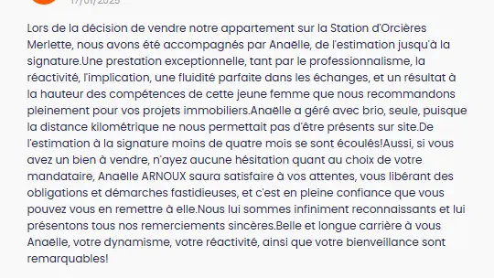 Optimhome immobilier Anaëlle ARNOUX Conseillère indépendante en immobilier_Orcières