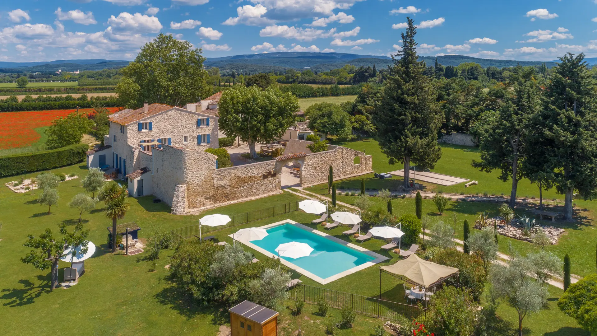 Vue drône du Mas de la Vinçane