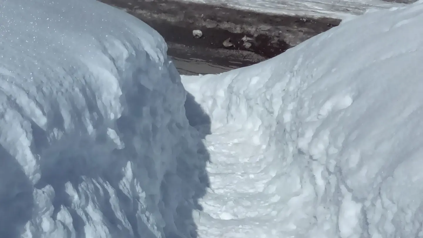 Accès au chalet en hiver