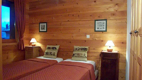 Chambre avec lits simples/Bedroom with single beds-Buissière n°1-Le Grand-Bornand