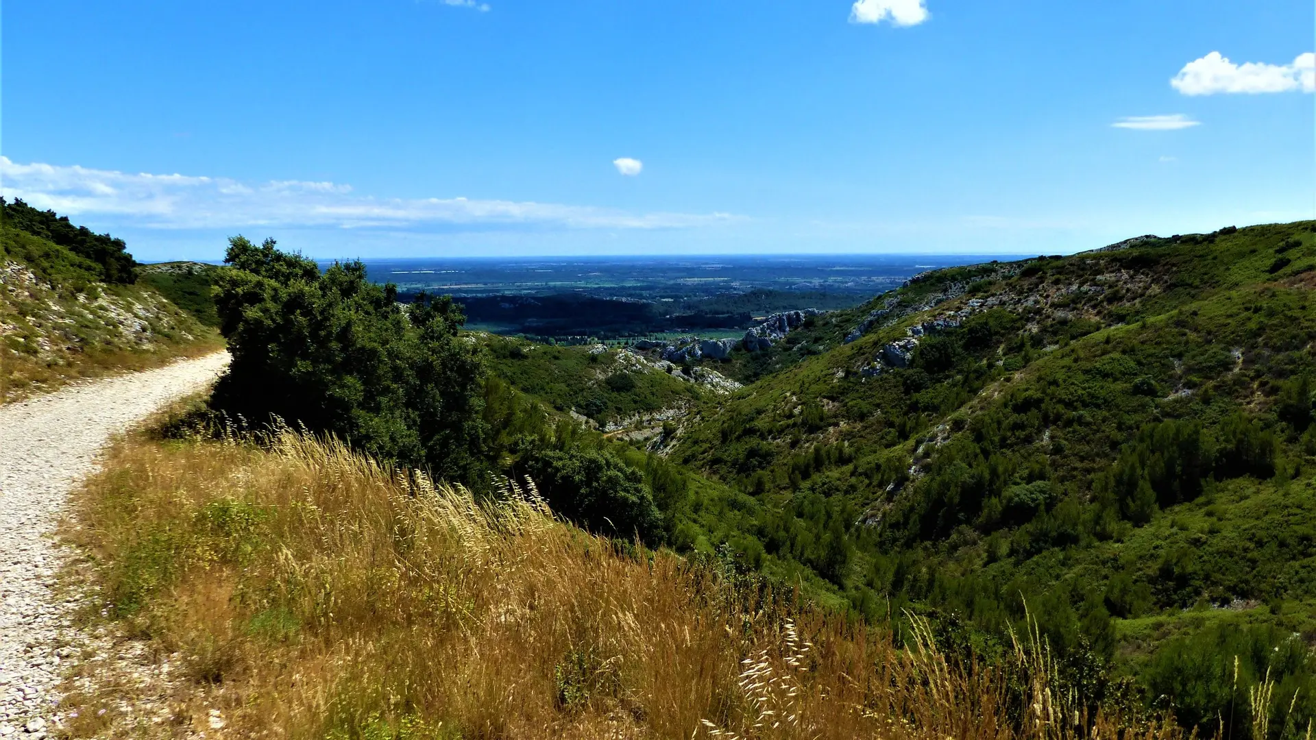 Vue sur la plaine de la Crau