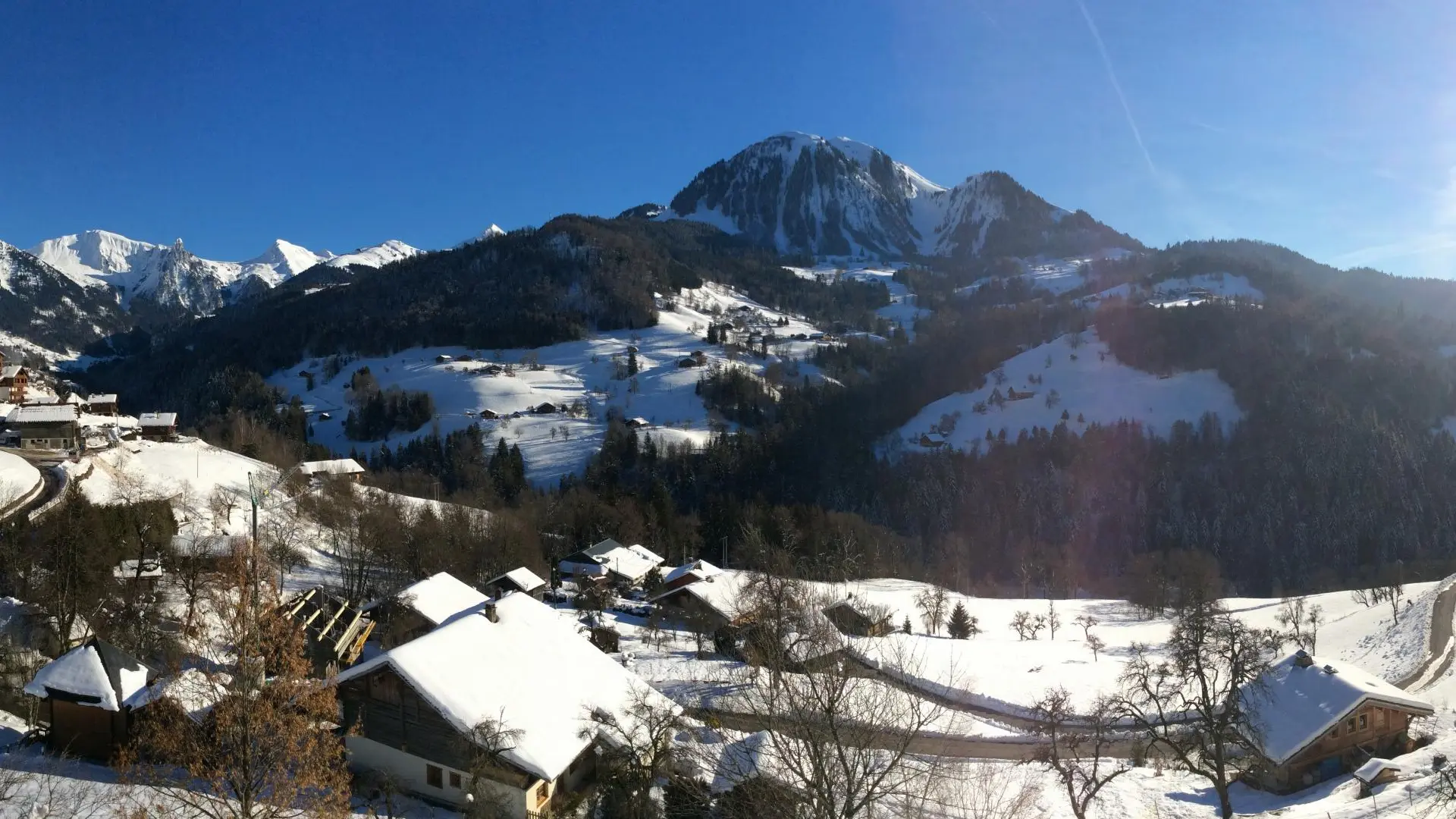 Vue panoramique depuis les chambres.