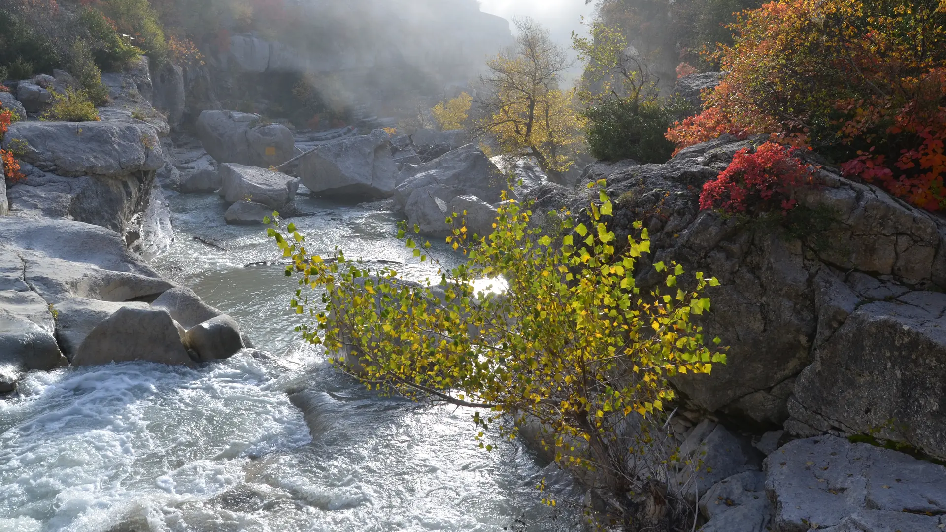 Les Gorges de la Méouge à l'automne