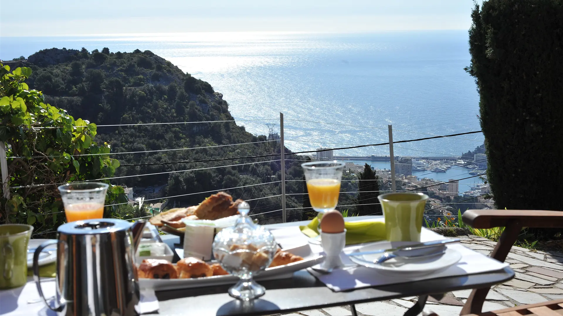 la vue depuis la terrasse