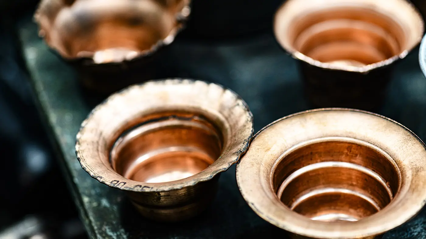 Des objets en cuivre