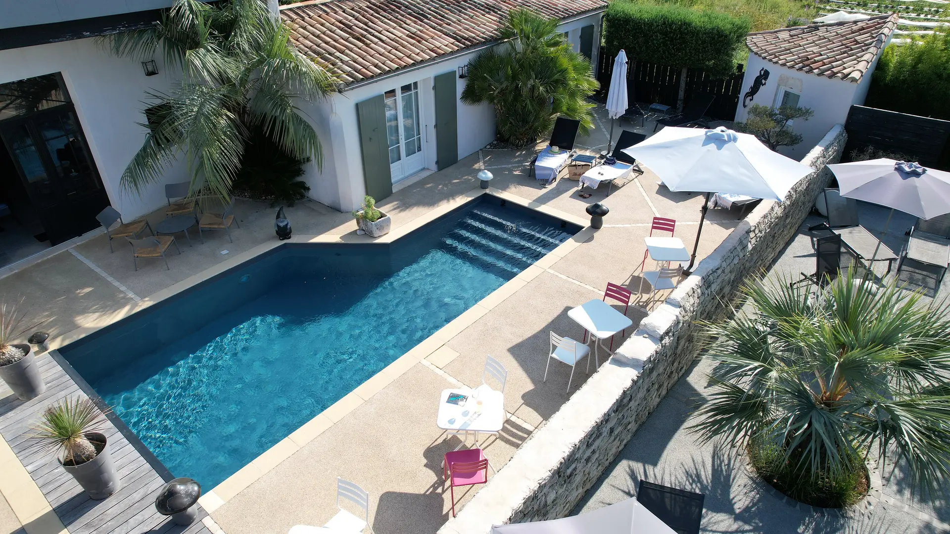 Zona de la piscina - Vista aérea