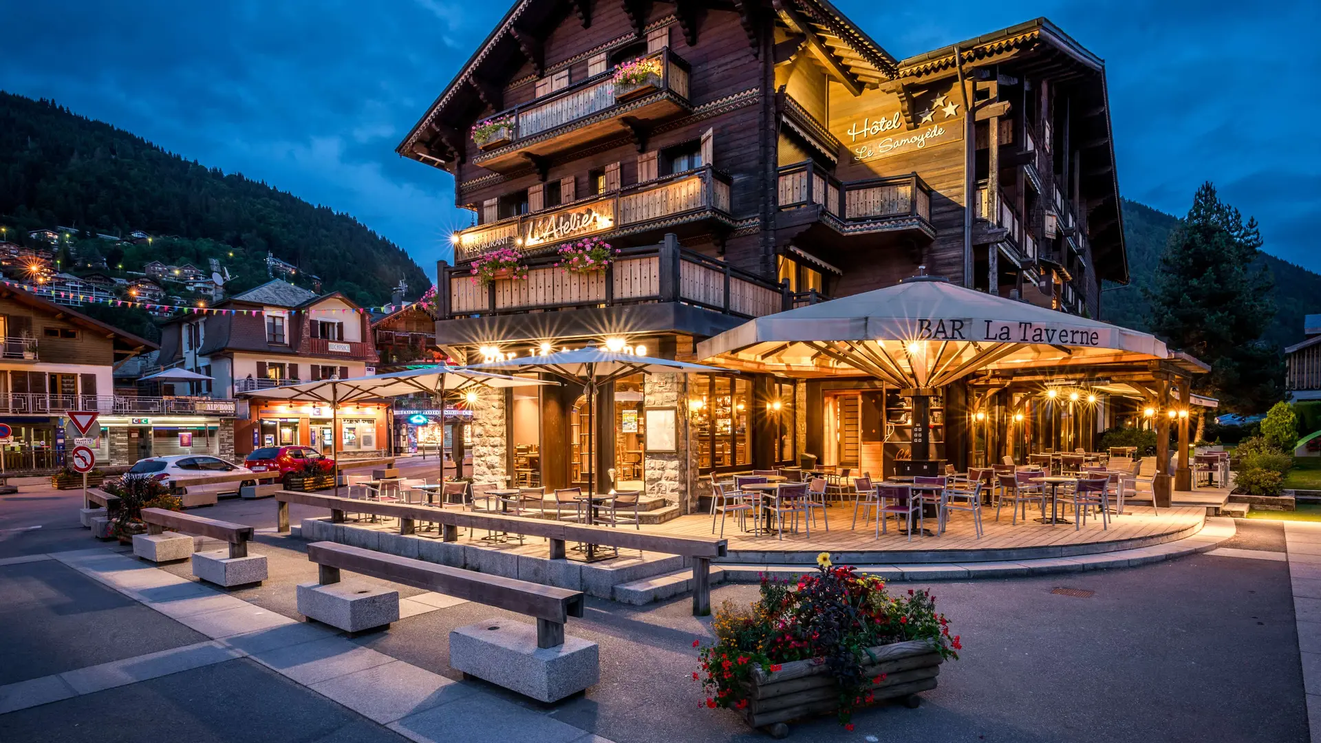 Vue extérieur Hotel Le Samoyède été