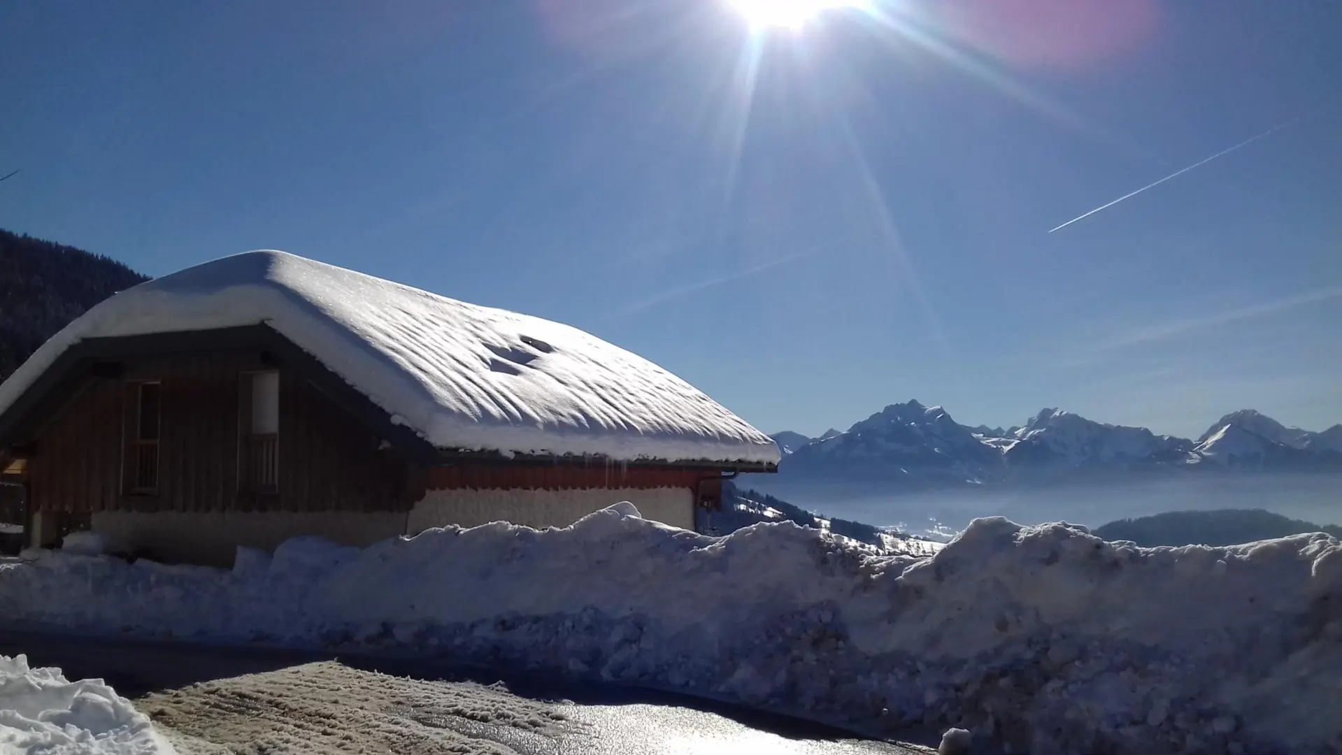 Gîte des Pommiers sous la neige