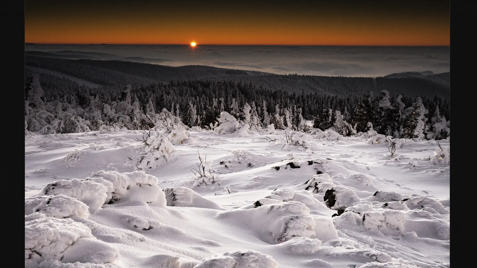 Le coucher de soleil...