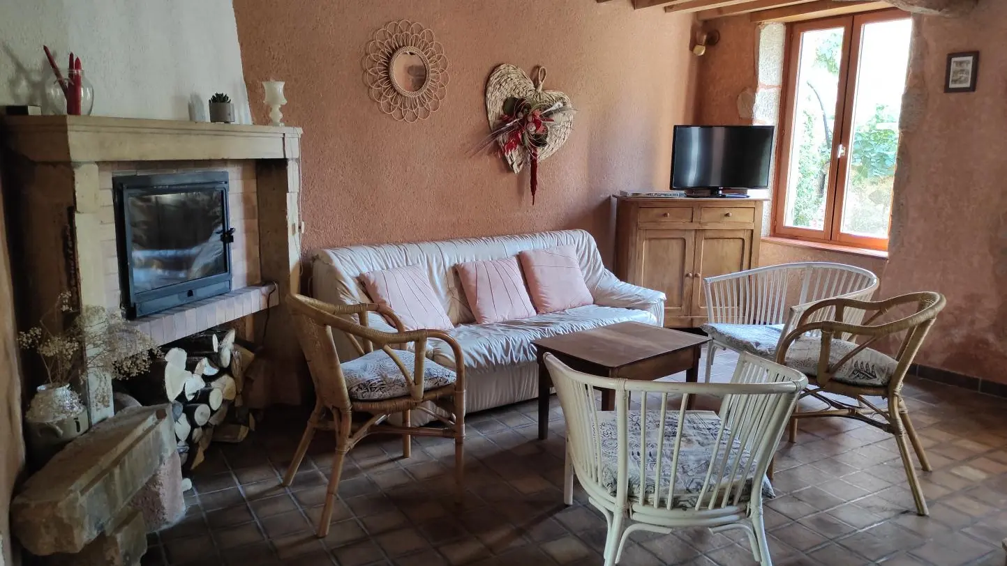 Salon avec cheminée