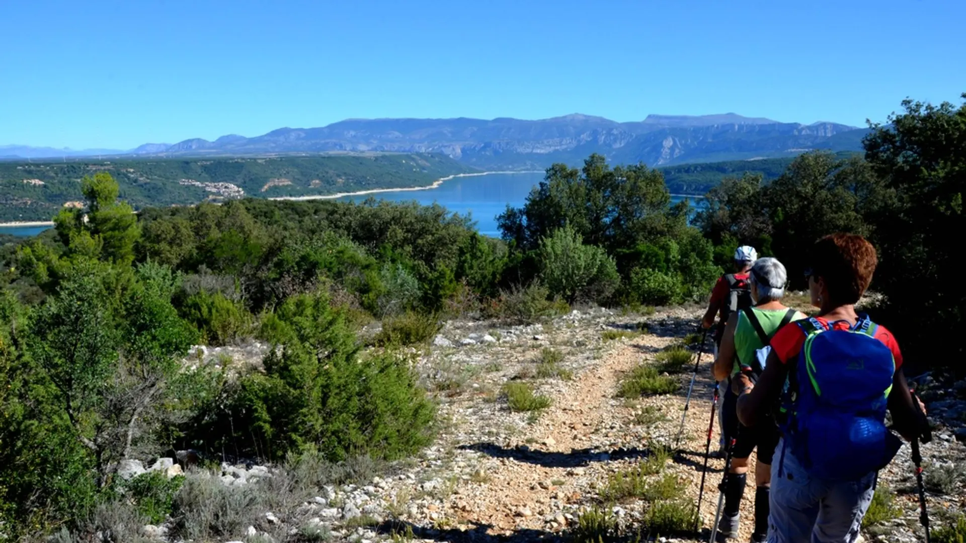 Randonneurs sur le parcours