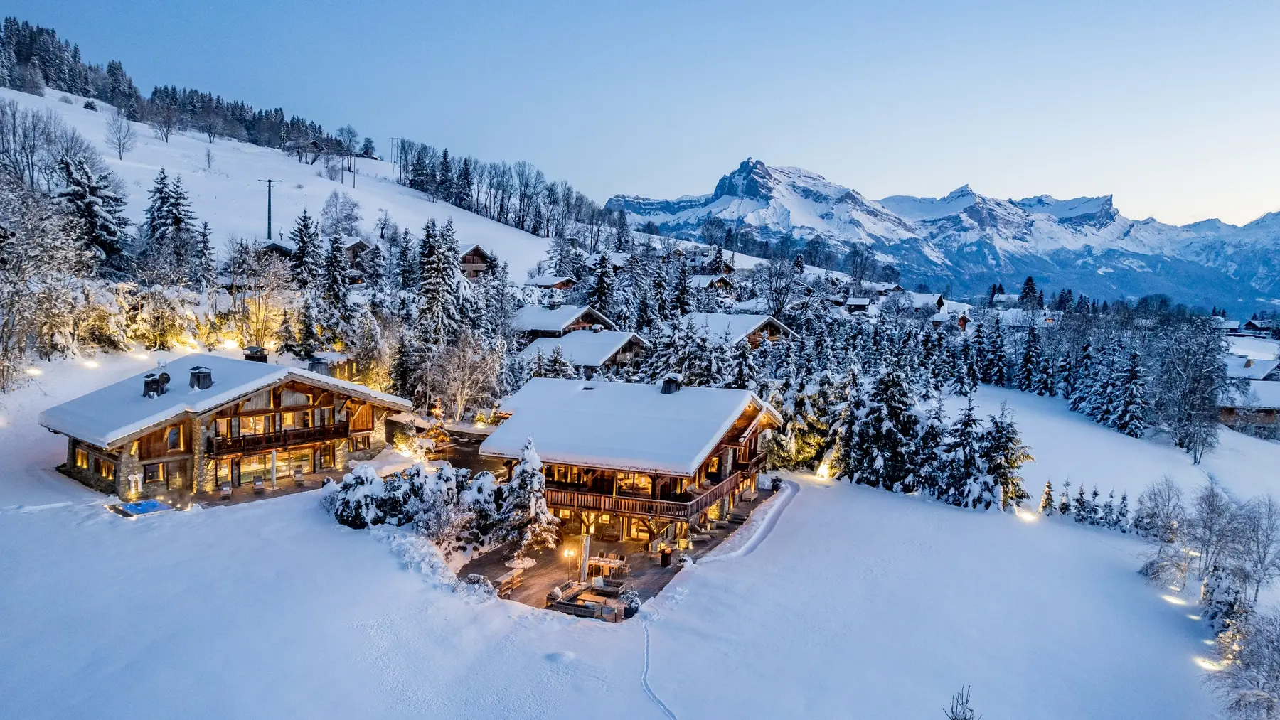 Vue aérienne hiver