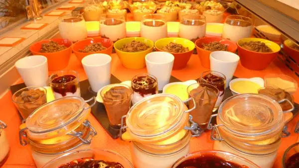 vitrine de desserts
