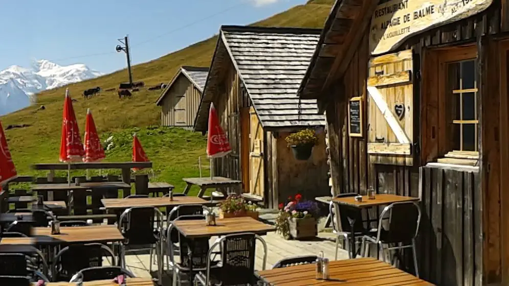 Terrasse Alpages de Balme Chamonix été
