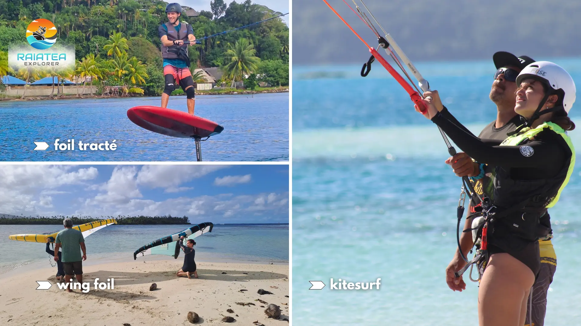 Enseignement kitesurf wing foil