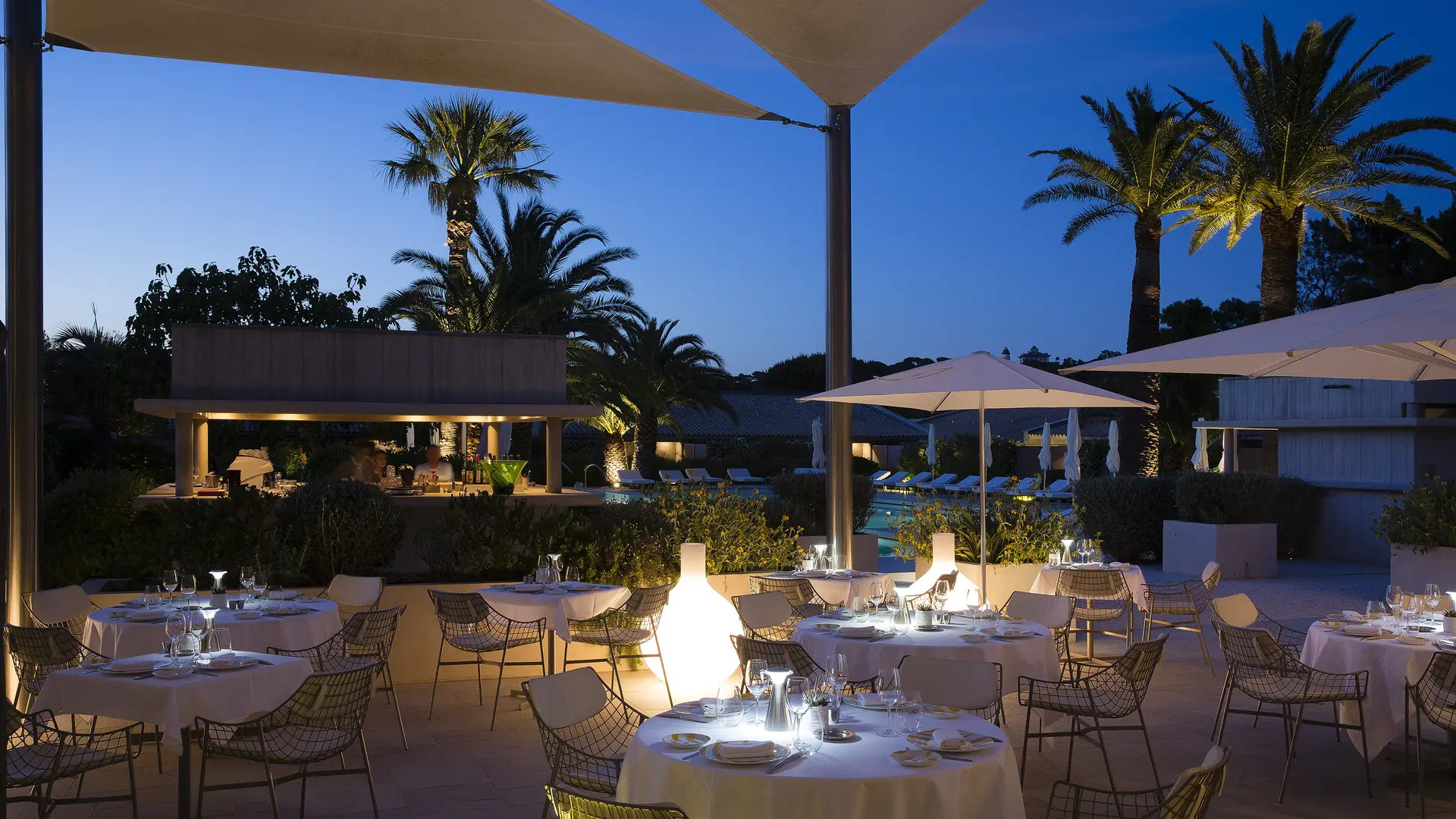 terrasse vue de nuit