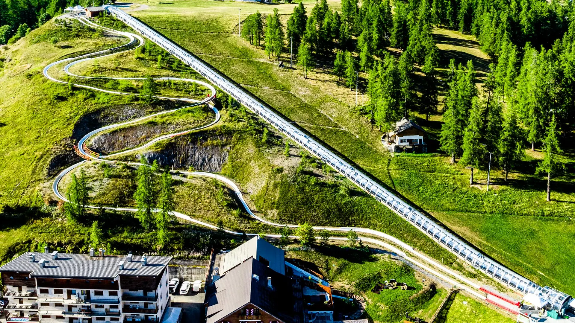 luge d'été vue du ciel