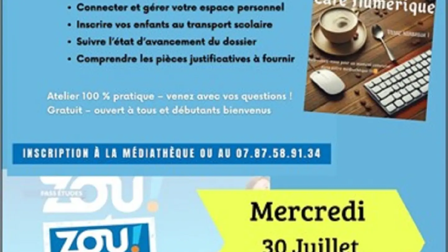 Atelier numérique inscription ZOU
