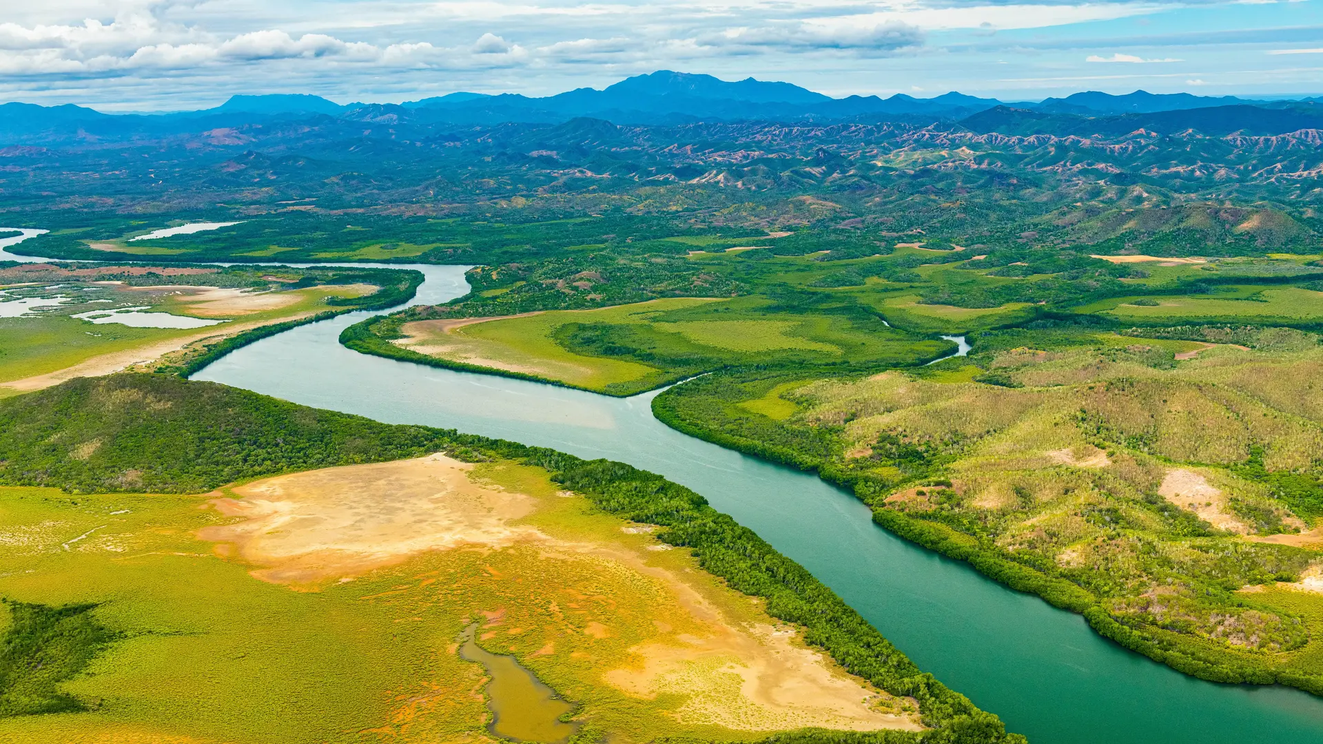 fleuve, diahot, vue aérienne, Ouégoa, Grand Nord