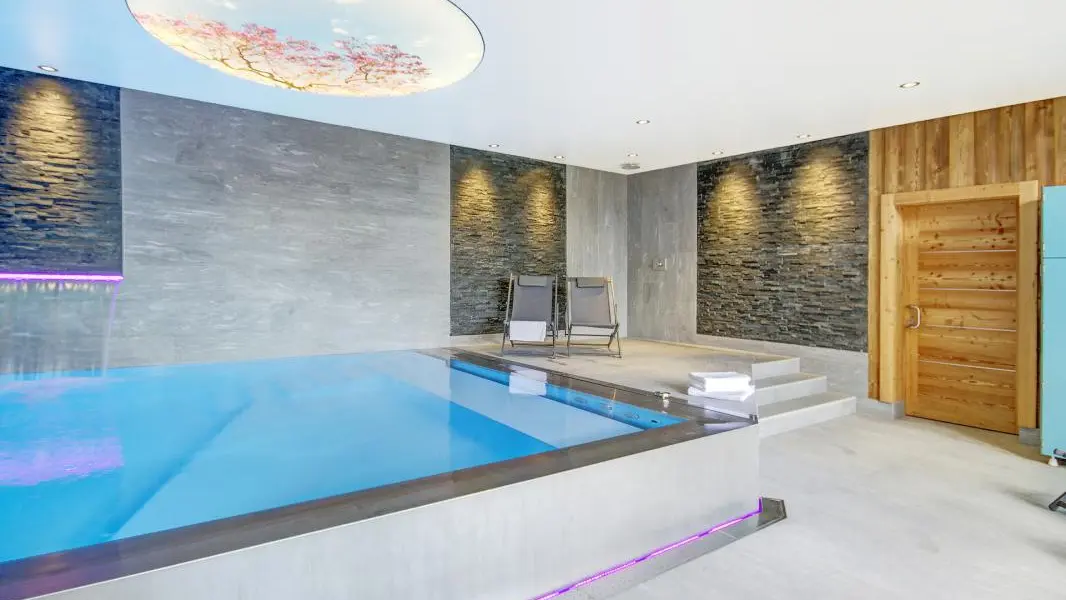 Piscine partagée avec le chalet Nougat