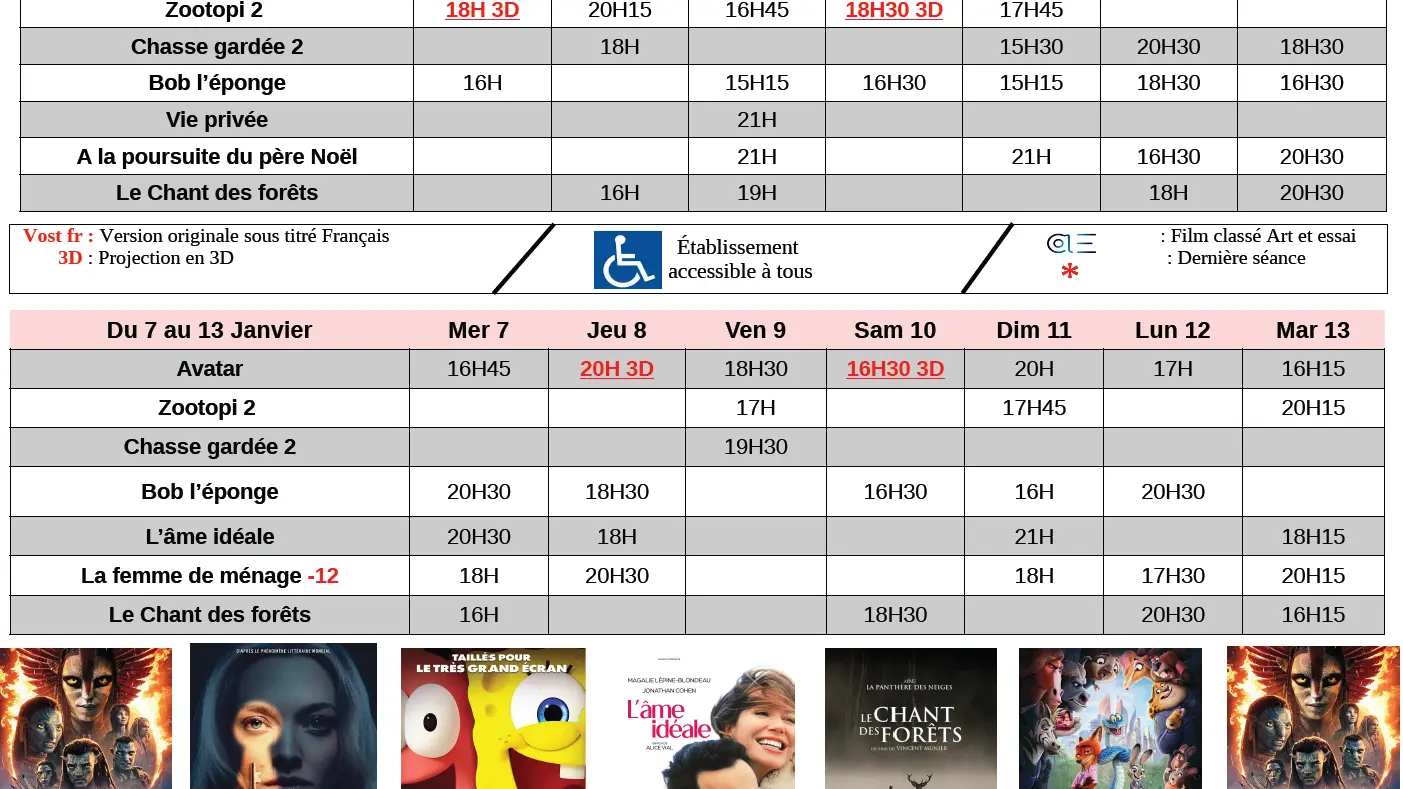 Programme Cinéma Le Poom_Orcières
