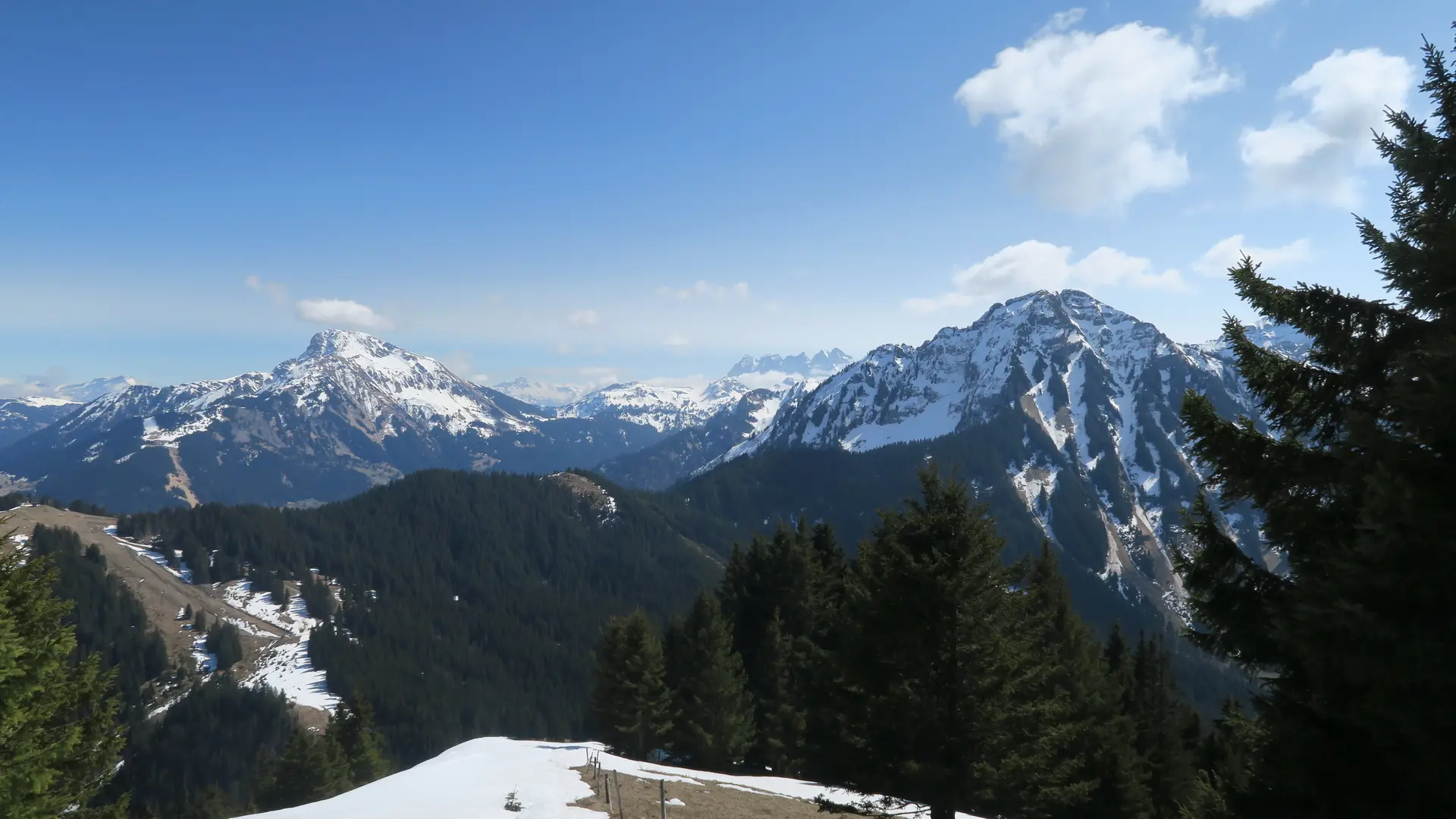 Mont de Grange, Dents du Midi et Pic de la Corne