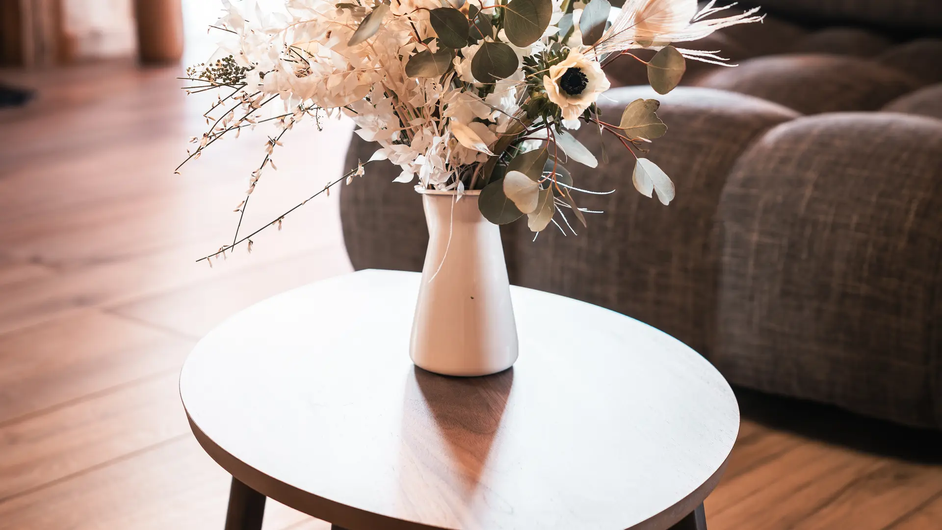 Table with vase