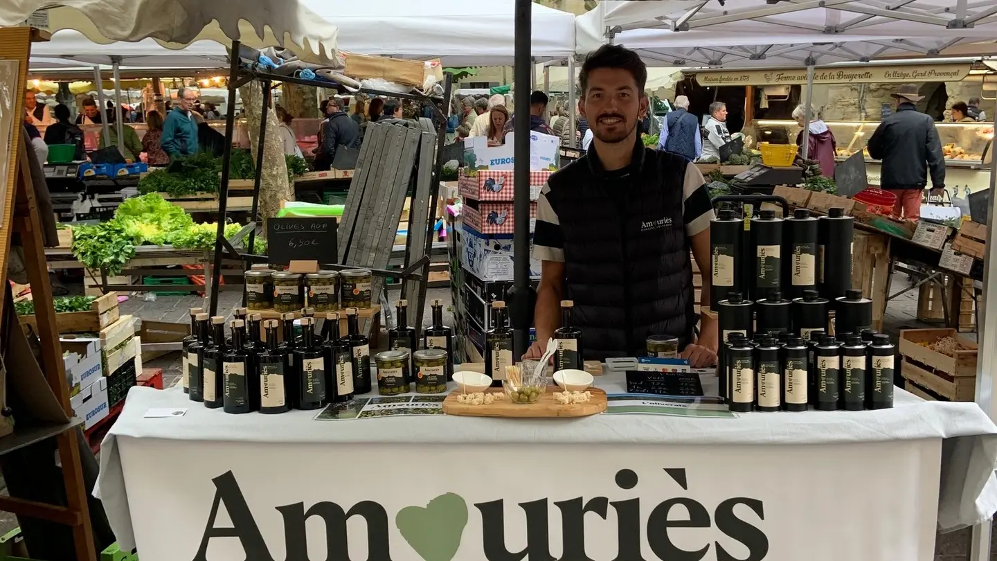 Amouriès - Domaine Delabarre Olive oil producer in Mouriès Stand at the Provençal market