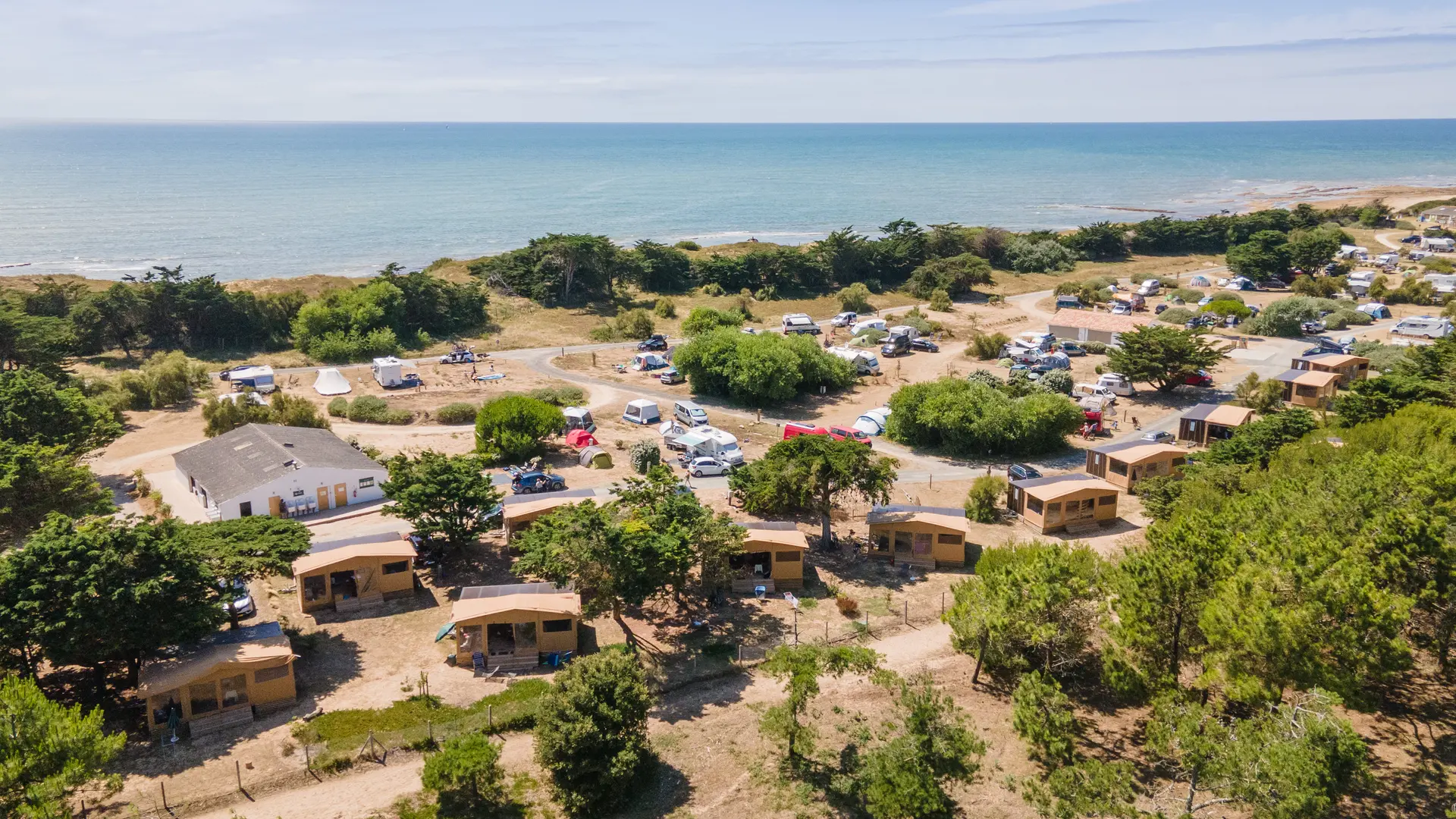 Vue aérienne du camping