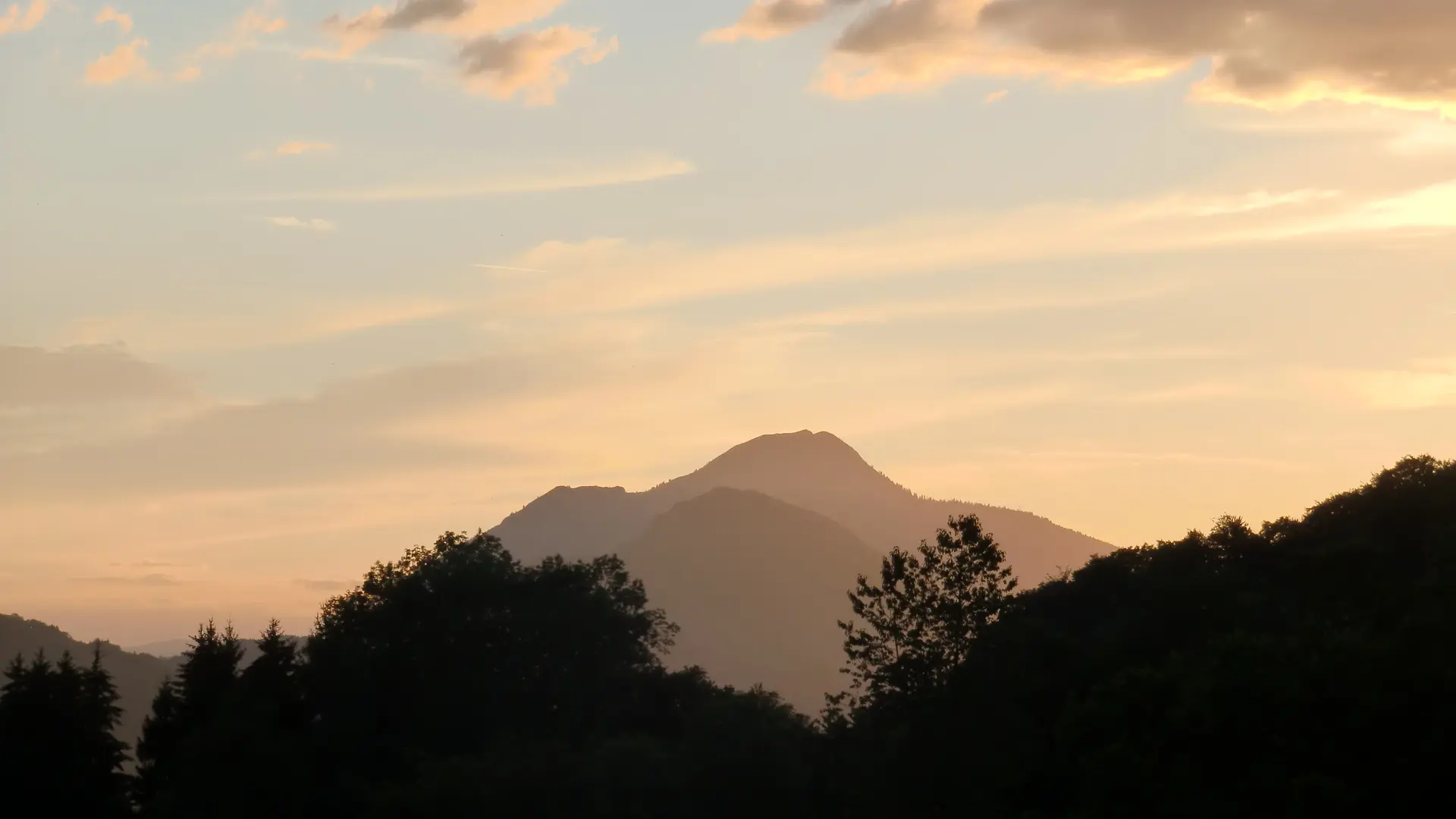 Vue coucher du soleil