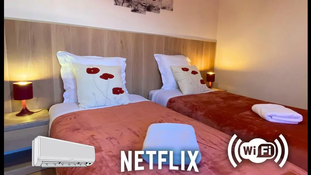 Chambre n°1 : 2 lits simple de 90cm
Climatisation réversible et dressing