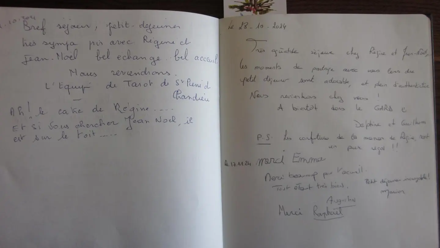 Avis des clients sur notre Livre d'Or
