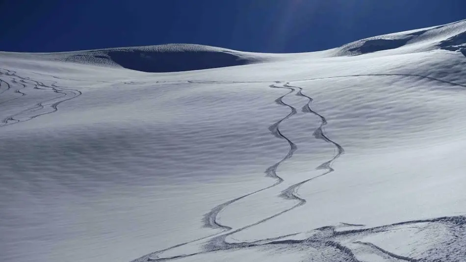 Traces sur le glacier - La Grave