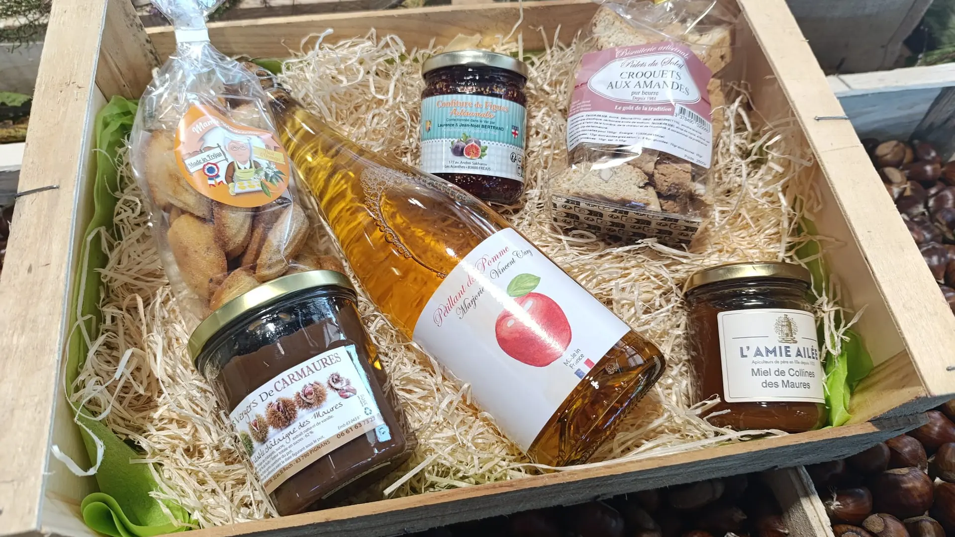 Produits locaux au sein de l'espace boutique