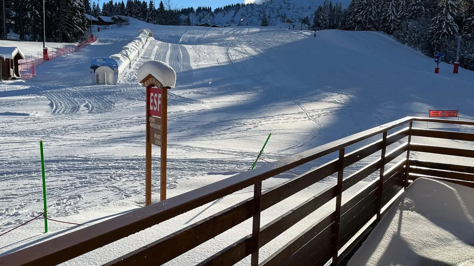 Vue sur le tapis débutant