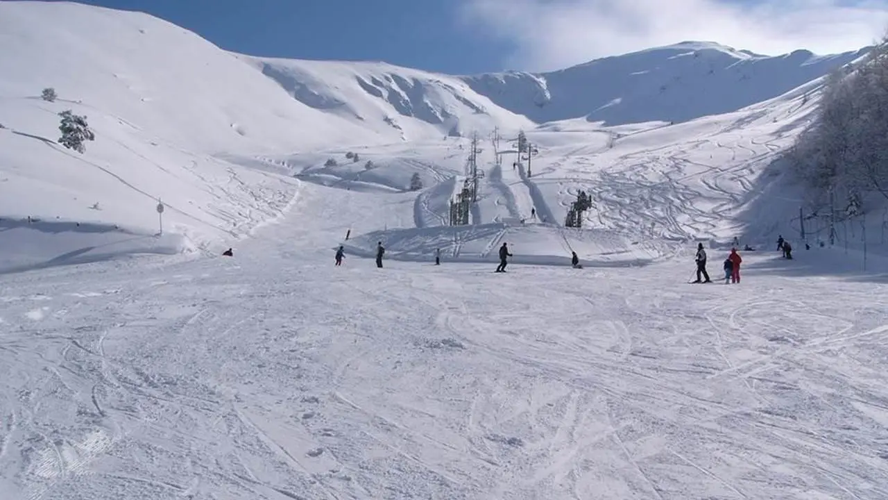 vue sur les pistes de ski