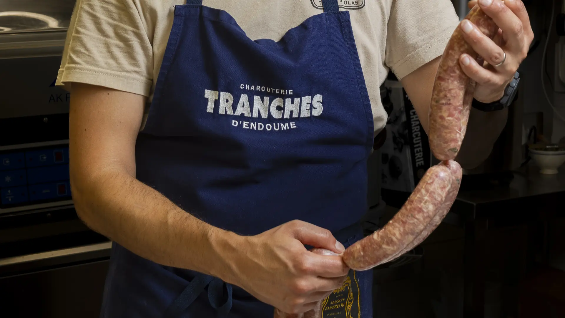 préparation de saucisses