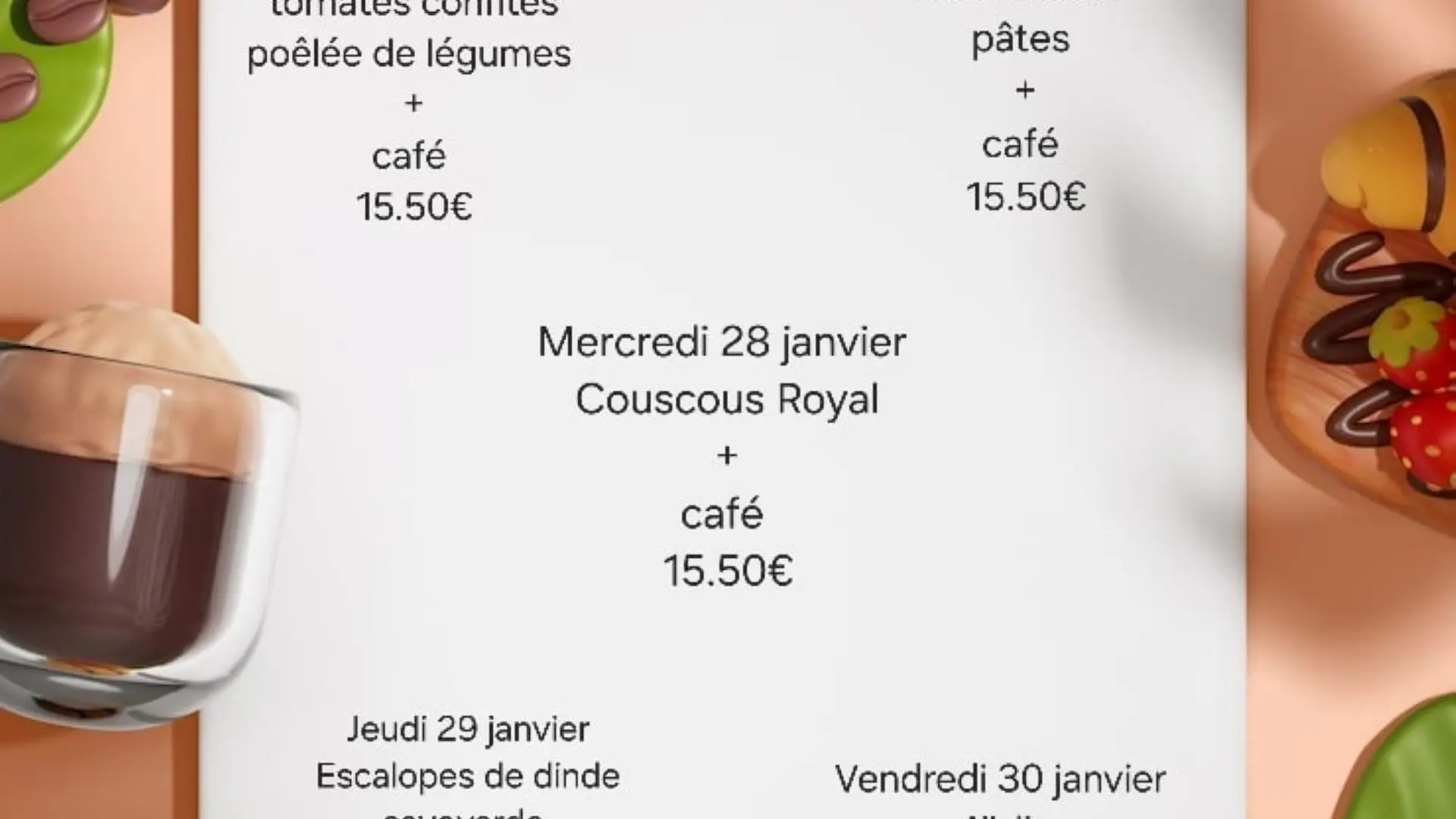 au menu